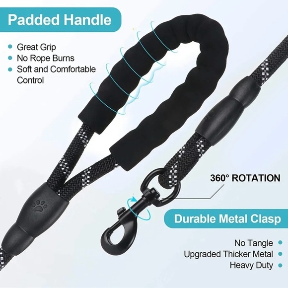 New dog leashes heavy duty nylon rope reflective - Picture 4 of 6